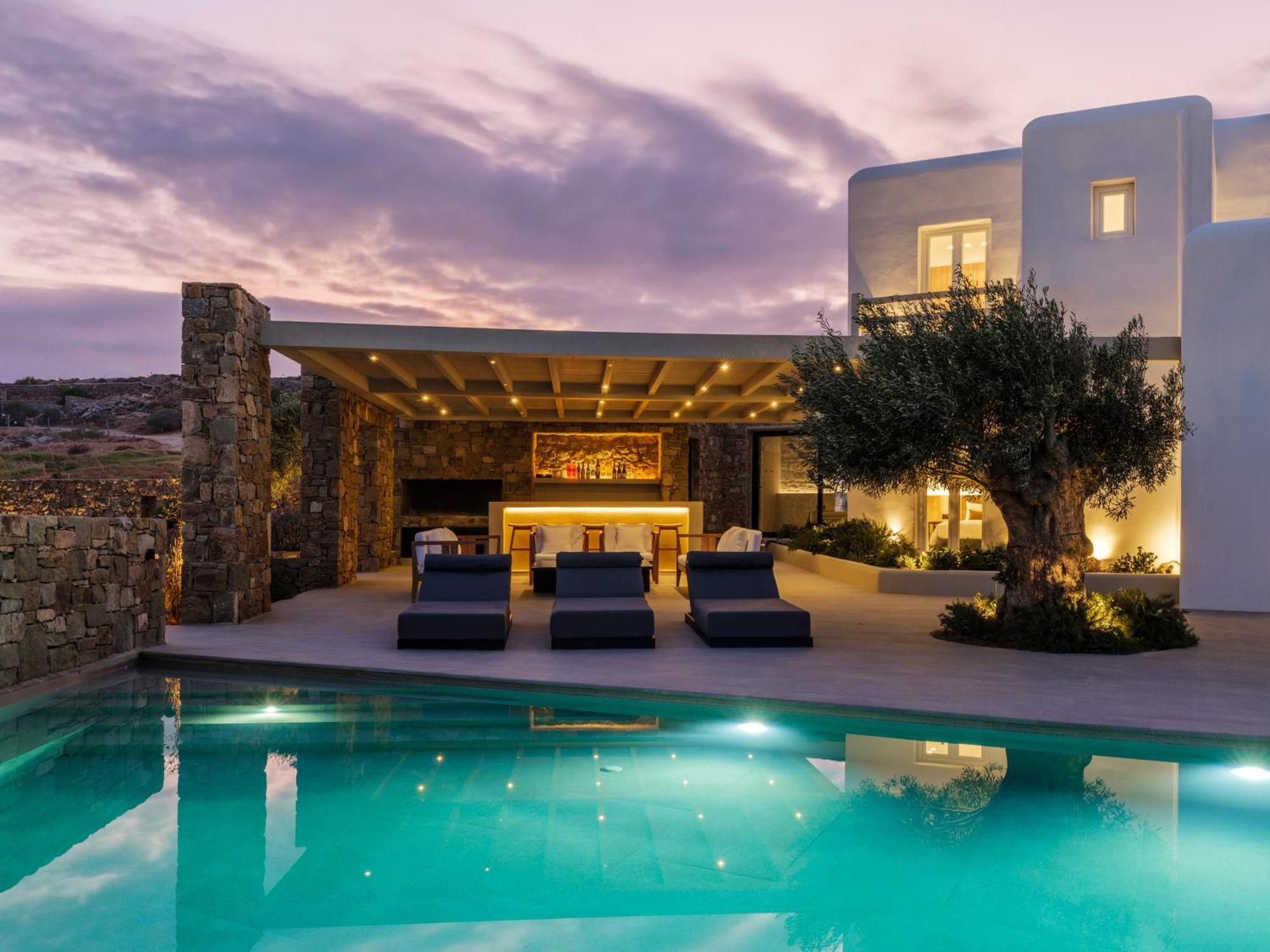 קלפטיס Blue Eye Grand Villa Mykonos מראה חיצוני תמונה